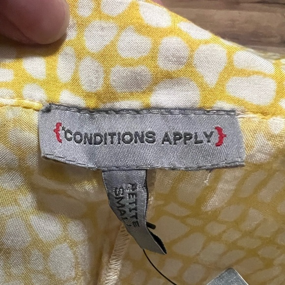 Anthropologie Conditions Apply NWT Corinna yellow peasant blouse - Picture 10 of 13